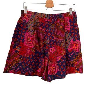 Vintage Miz California High Waist Shorts - Pink and Red Pattern Made in USA in S